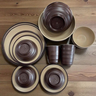 Đĩa nhựa, bát nhựa, đĩa chấm thái 2 màu 5 size nhựa Việt Nhật cao cấp, đĩa nhựa tròn đựng đồ ăn hoa quả sang trọng