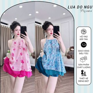 Đồ Ngủ 2 Dây Sexy Bigsize Dễ Thương , Đồ Ngủ Nu Lụa Latin Phối Voan Tơ Cao Cấp Mềm Mại Xinh Xắn 1 < 70KG