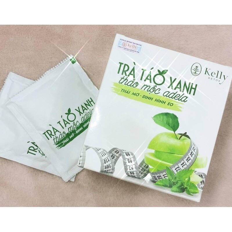 Trà táo xanh adela -chính hãng date mới (KELLY DETOX)