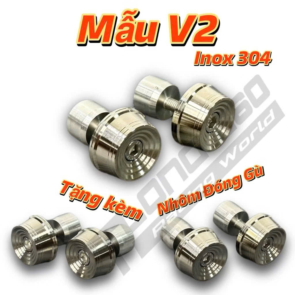 Gù Chống Rung Inox 304 V2 nhiều mẫu gắn xe honda yamaha có giao hỏa tốc HCM CNC