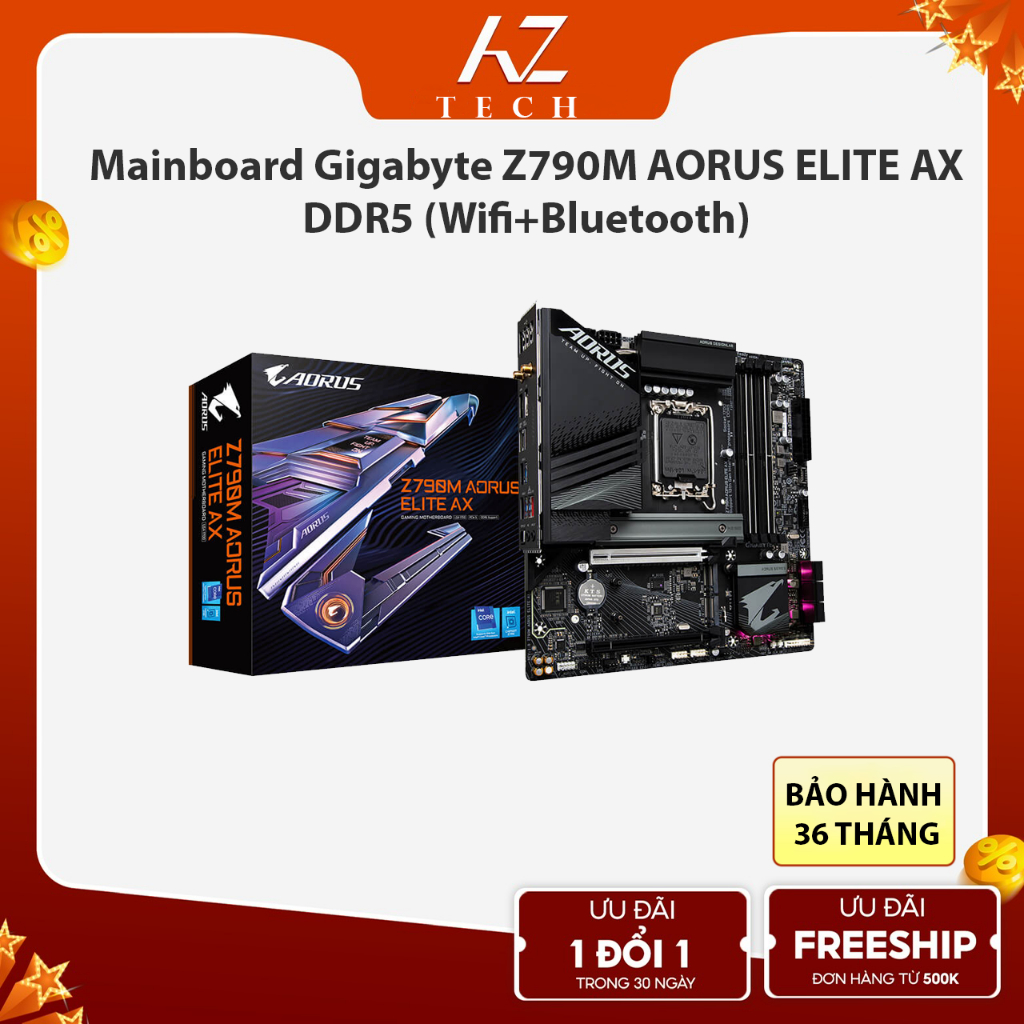 Mainboard Gigabyte Z790M AORUS ELITE AX DDR5 (Wifi+Bluetooth) Chính hãng - bảo hành 36 tháng