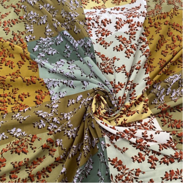 Vải Lụa Hàn Châu In Hoa Nhí - Chất Mềm Mịn, Rũ Nhẹ, Co Giãn ít, Khổ 1m5 - May Đầm, Váy, Đồ Bộ, Áo Ki