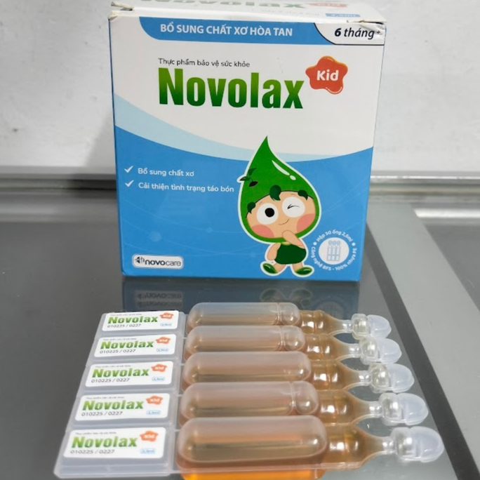 Chất xơ hòa tan cho bé Novolax Kid Novocare,hỗ trợ nhuận tràng cải thiện táo bón cho bé ống 2,5ml