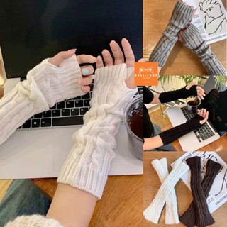  GT29 Găng tay len ống mùa đông găng tay len dệt kim Y2K len co giãn BULL.SHOP 