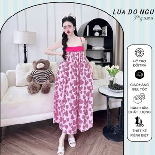 Đầm Ngủ Nữ Bigsize, Váy Ngủ Bigsize lụa Latin cao cấp mềm mại xinh xắn < 90KG