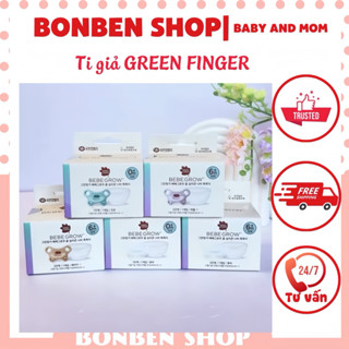 Núm ti ngậm GREEN FINGER BEBEGROW Hàn Quốc chất liệu silicon [Tặng dây giữ]