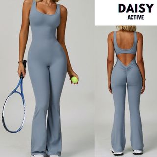 DAISY ACTIVE Đồ tập Yoga liền thân nữ ống loe Thiết kế Jumpsuit tôn dáng, giúp vóc dáng gọn, khoe đường cong chuẩn
