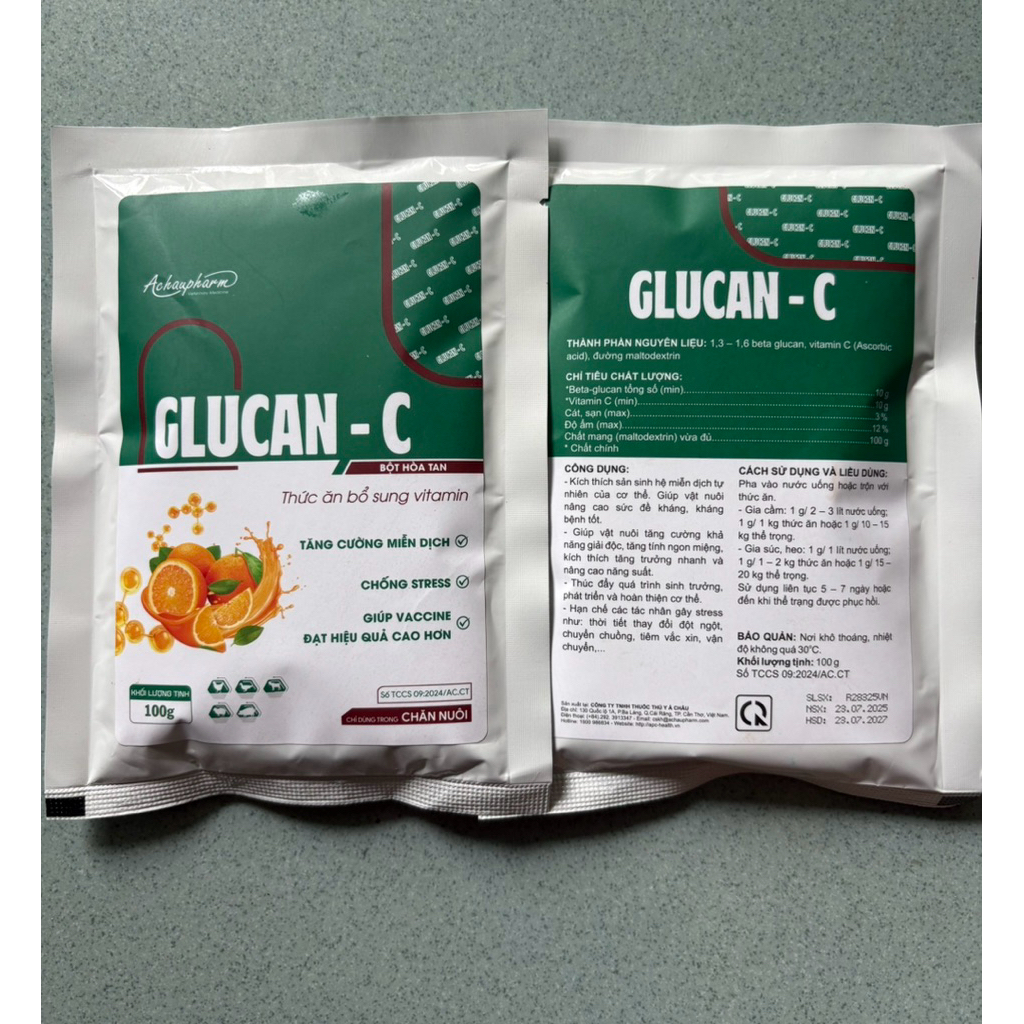 GLUCAN-C 100g Bổ Sung Dinh Dưỡng Cho Vật Nuôi