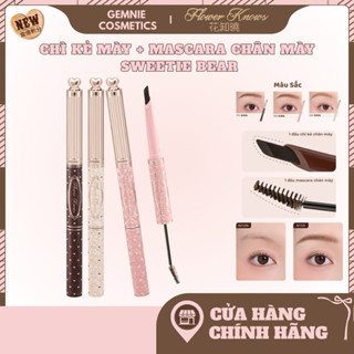  Chì Kẻ Mày & Mascara 2 Đầu FLOWER KNOWS The Sweetie Bear - Bộ Sưu Tập Mới 