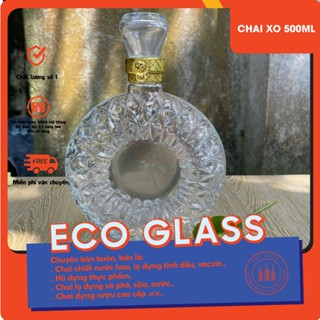 Chai Rượu Thủy Tinh XO 500ml 750ml cao cấp, chai rượu đẹp, phong cách châu Âu, trưng bày & quà tặng