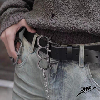   Có sẵn  AOE STUDIO - Thắt lưng nam nữ Y2K chất da PU cao cấp JCAESAR Knckle Belt phong cáchunisex cá tính Gothic 