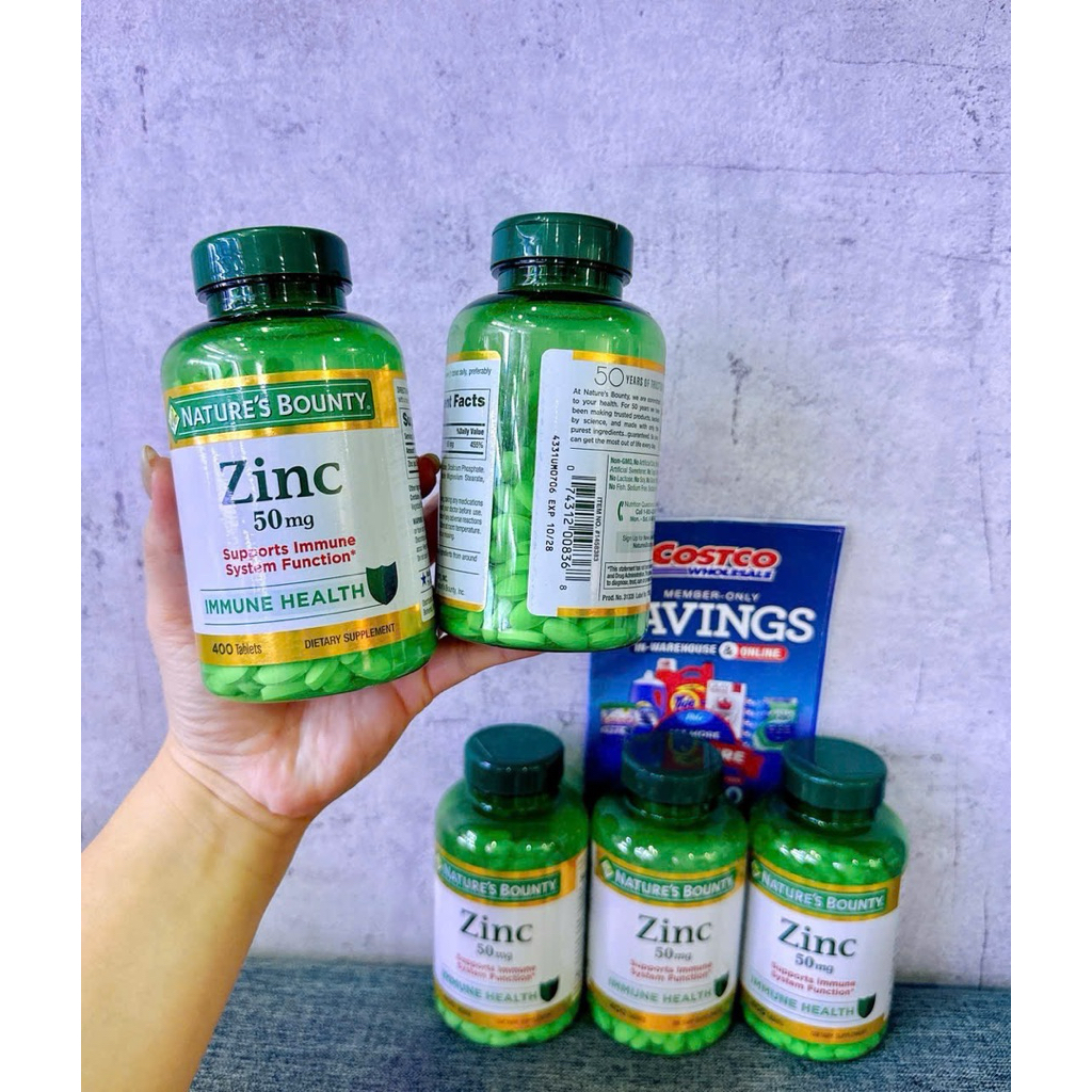 [Hàng Chuẩn-DATE XA] ZinC NATURE’S BOUNTY