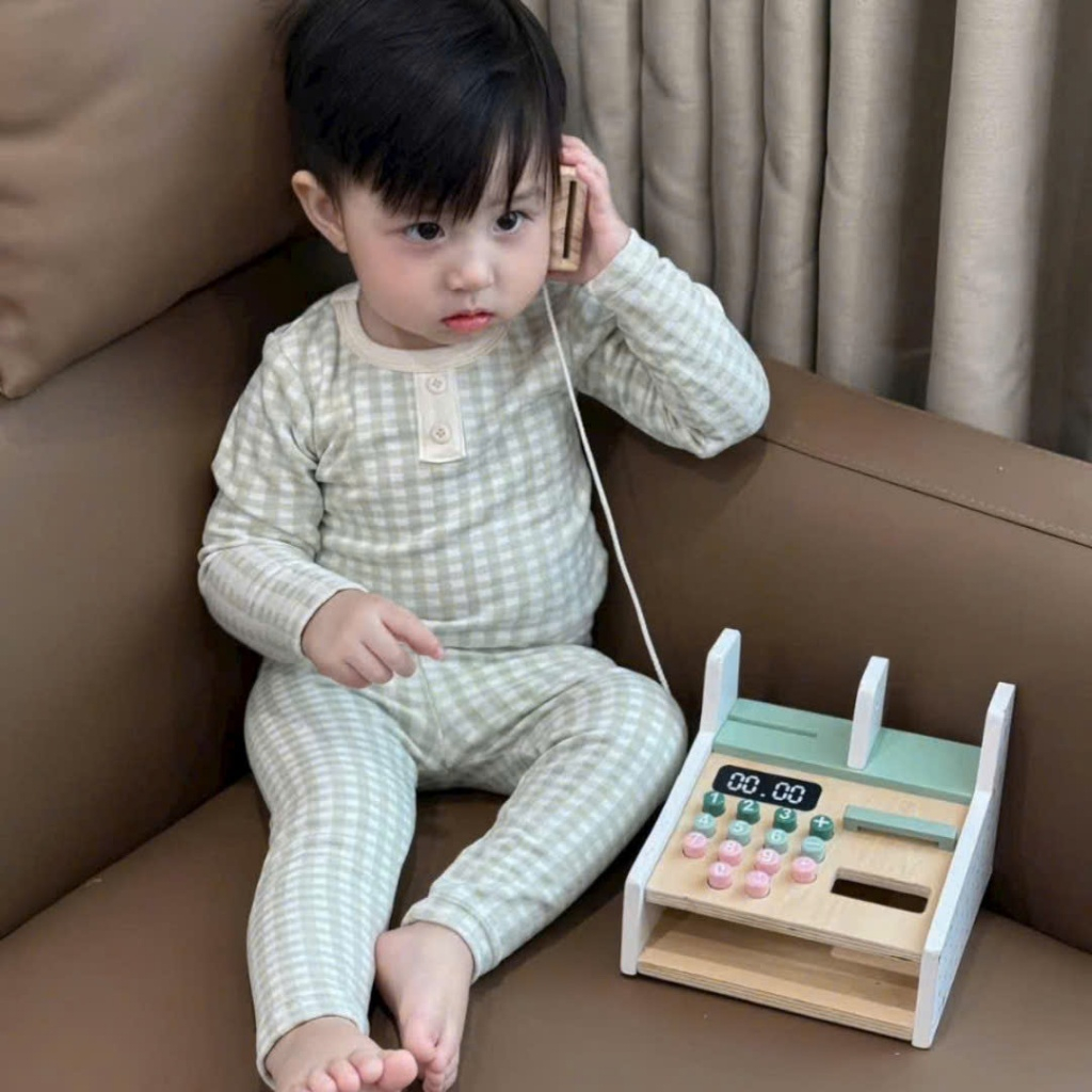 B6 - Com bo 3 bộ dài tay thu đông cho bé trai bé gái chất liệu nỉ nhung giữ nhiệt 6-16kg