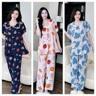   Đủ size đến 100kg Bộ đồ bầu và sau sinh chất lanh lụa dáng tay ngắn quần dài 