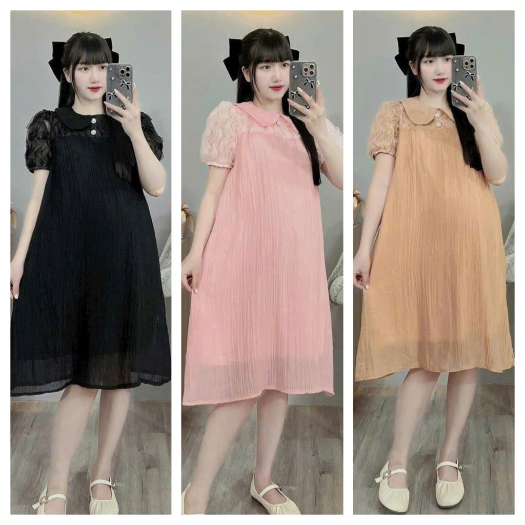 (45-100kg) Váy bầu,đầm bầu Bigsize thiết kế dáng công sở cực đẹp,đủ size đến 100kg