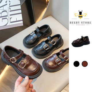  Giày Búp Bê Vitage Da PU Cho Bé Gái Giày Lười 2 Quai Phong Cách Tây Âu Sang Chảnh  L2021  