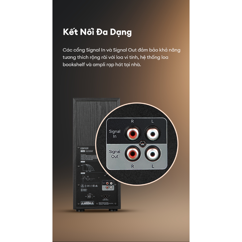 Loa Âm Trầm EDIFIER T5S | Công Suất Cực Đại 70W | Loa Bass 8 Inch | Khuếch Đại Âm Thanh Class D | Bảo Hành 15 Tháng | BigBuy360 - bigbuy360.vn