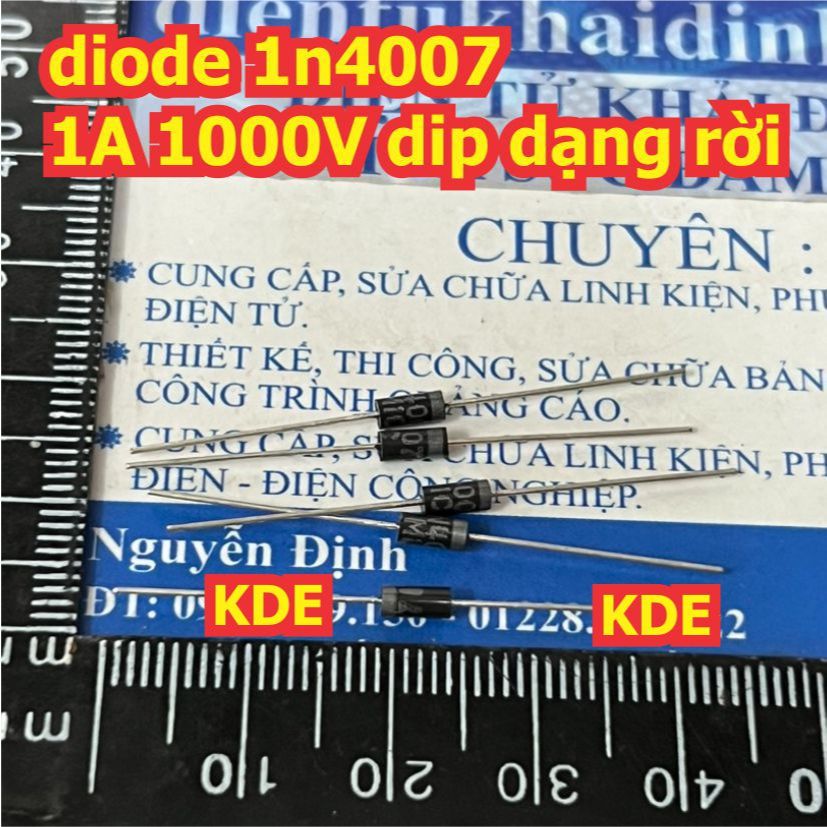 100 con diode 1N4007 IN4007 4007 1A 1000V dip DO-41 dạng rời / dạng dây kde2845