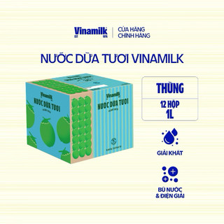Thùng 12 hộp Nước dừa tươi Vinamilk Cocofresh 1L