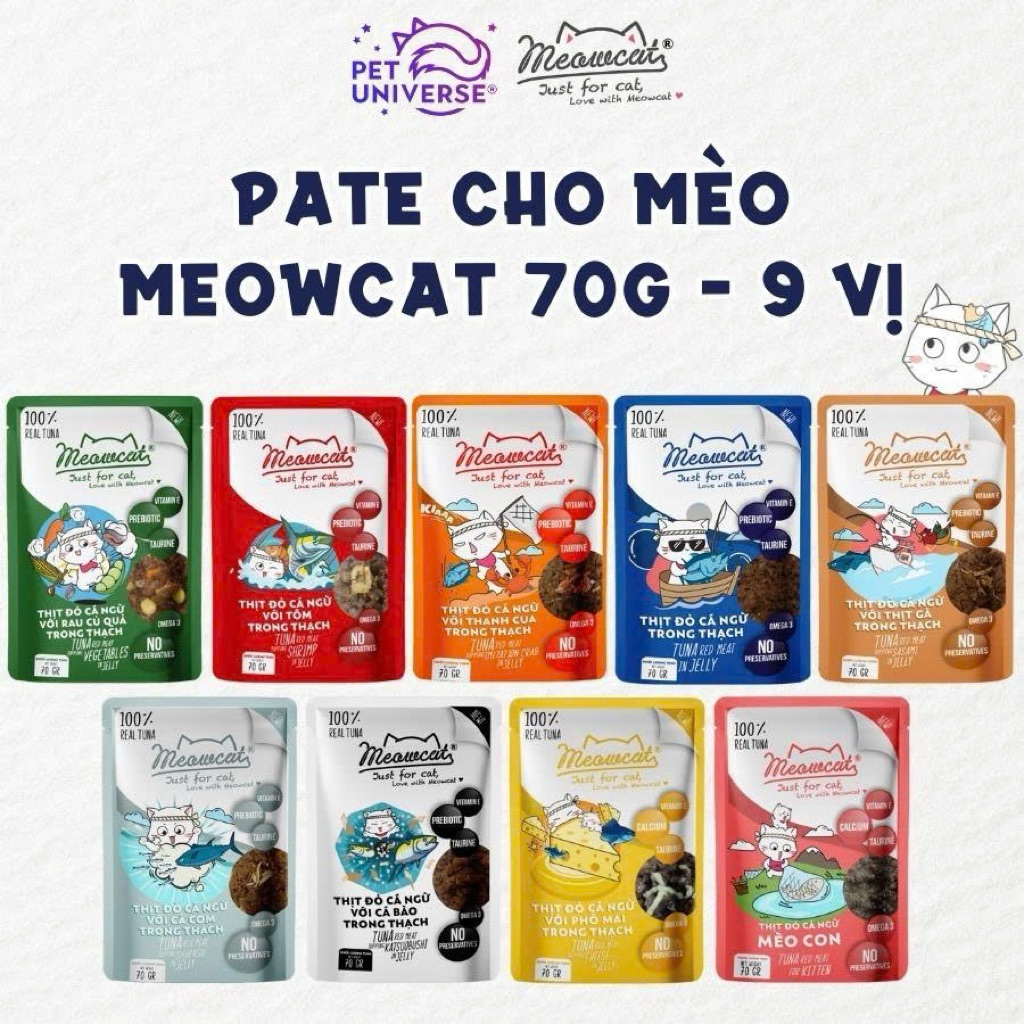 Pate moewcat siu thơm ngon combo 48 gói