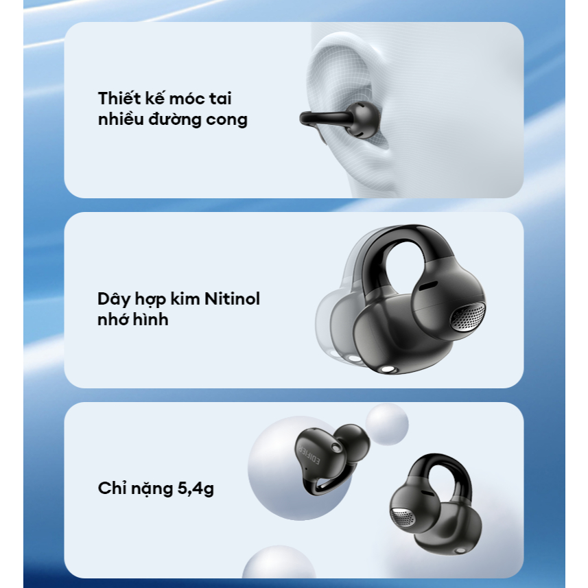 Tai Nghe Bluetooth Nhét Tai EDIFIER COMFO Q | Sử Dụng Đến 32H | Bluetooth 5.4 | Edifier ConneX App | Bảo Hành 15 Tháng | BigBuy360 - bigbuy360.vn