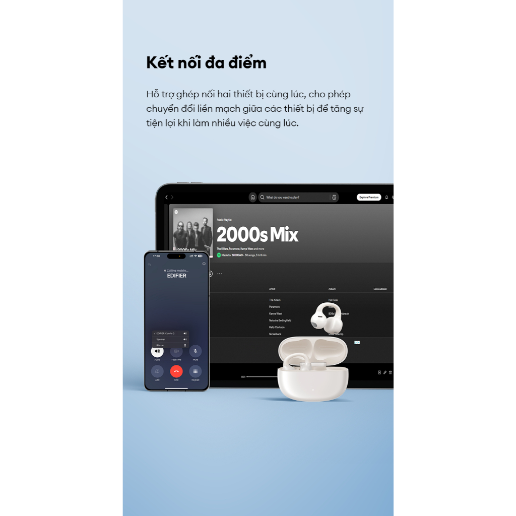 Tai Nghe Bluetooth Nhét Tai EDIFIER COMFO Q | Sử Dụng Đến 32H | Bluetooth 5.4 | Edifier ConneX App | Bảo Hành 15 Tháng | BigBuy360 - bigbuy360.vn