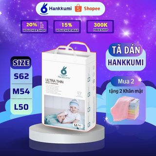  Tã  Bỉm Dán Hankkumi Đủ size S M L Cho bé Trẻ sơ sinh Newborn 
