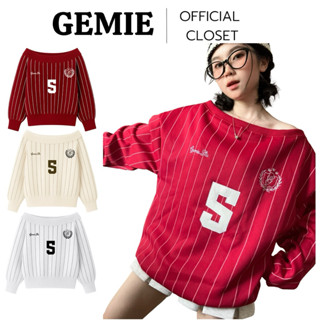  ÁO TRỄ VAI thêu số 5 nữ form rộng chất nỉ ép Hàn ko bám lông áo lệch vai nữ kẻ sọc tay bồng 