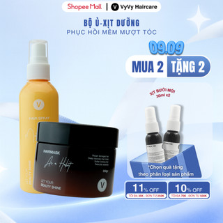  Bộ đôi ủ tóc & sữa dưỡng vyvyhaircare V  Combo mềm mượt  – Giảm khô xơ dưỡng bóng khỏe 350gr 