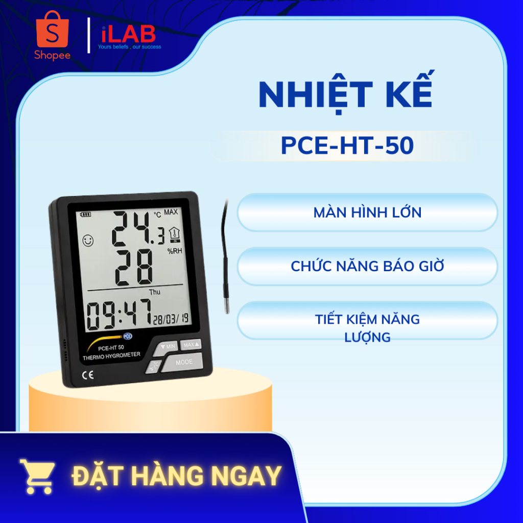 Nhiệt ẩm kế PCE - PCE-HT 50