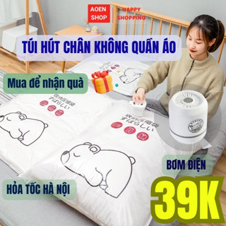 Túi hút chân không đựng quần áo, chăn màn giúp tiết kiệm không gian và chống ẩm mốc