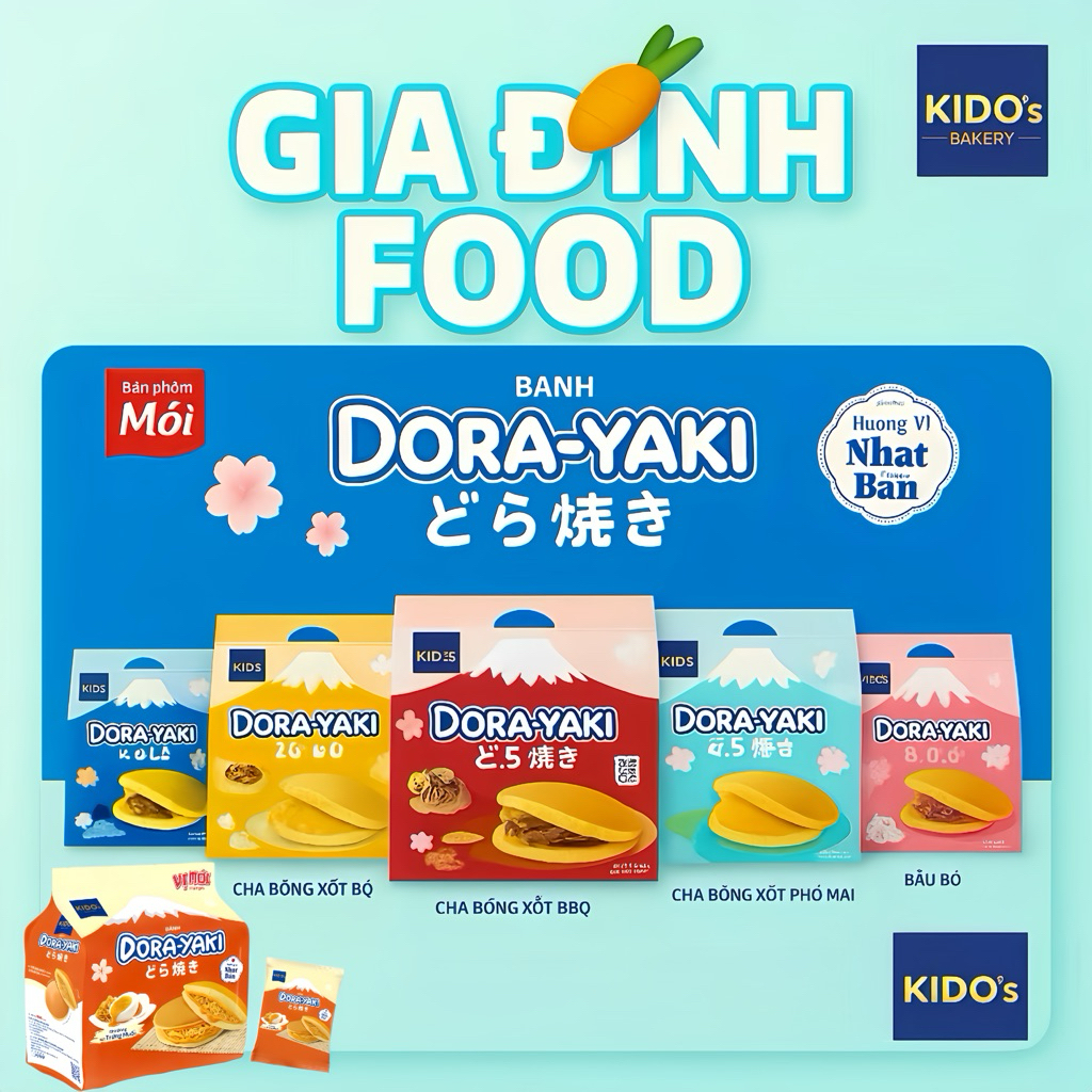 (DATE MỚI) Combo 5 bánh DORAYAKI - Bánh Rán Doremon KIDO - SIÊU NGON