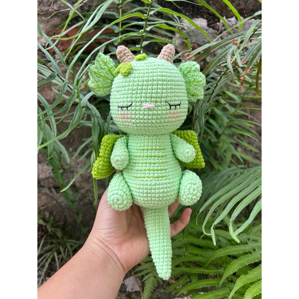 Rồng con Bingo móc len/Crochet Bingo Dragon