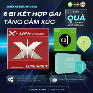 Combo 10 Bao cao su Bi gai Xman Bcs 6 bi Tăng khoái cảm Kéo dài quan hệ  Codomi