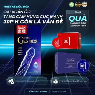 Bao cao su Gai Xoắn Ôc - ôm sát kích thích sâu - Hộp 10 bao Codomi