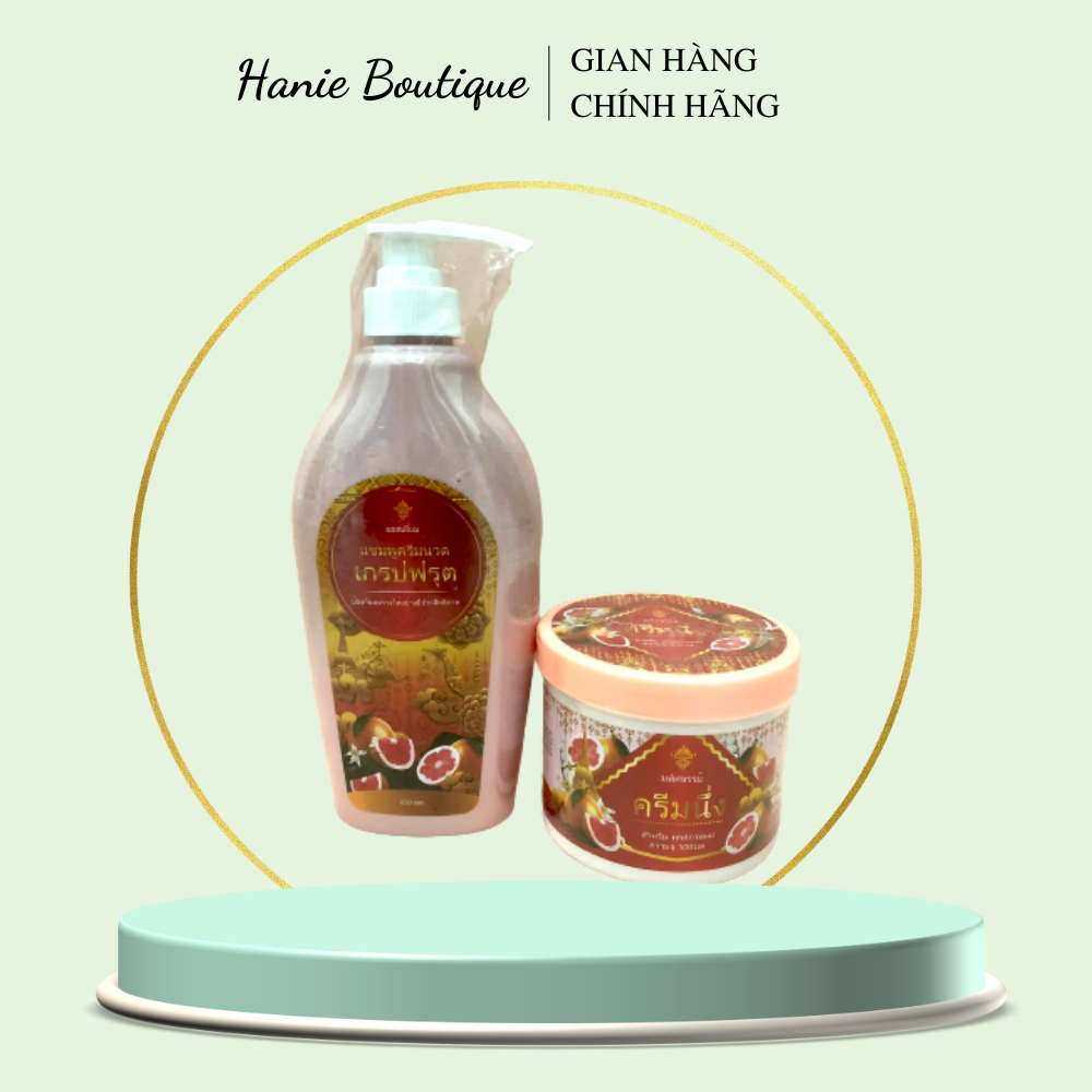 (THÁI LAN 🇹🇭 ft VIỆT NAM 🇻🇳) - Combo Dầu Gội Và Ủ Tóc Vỏ Bưởi Hồng Phục Hồi Tóc Hư Tổn Thái Lan