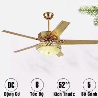 Quạt Trần 5 Cánh Lõi Đồng Mart.home Chạy Êm 6 Cấp Độ Gió 3 Chế Độ Đèn Điều Khiển Từ Xa Bảo Hành 10 Năm Mã 02