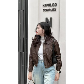 Áo khoác da nữ Hàng quảng châu [ ảnh thật trải sàn ,shop mặc]