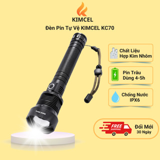 Đèn pin cầm tay sạc USB XHP70 KIMCEL Đèn pin siêu sáng công suất lớn zoom xa,chống nước