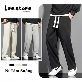  Quần Nỉ Tăm Form Suông Ống Đứng Unisex 'Nam Nữ' Cạp Chun Dày Dặn Kiểu Dáng Basic Lee Store Menswear 