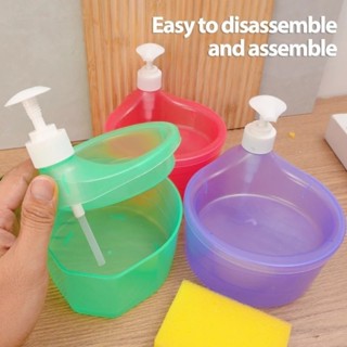  Khay Tròn đựng xà phòng rửa chén bát - Hộp chứa nước rửa chén dung dịch rửa tay có vòi tiện lợi HMC 