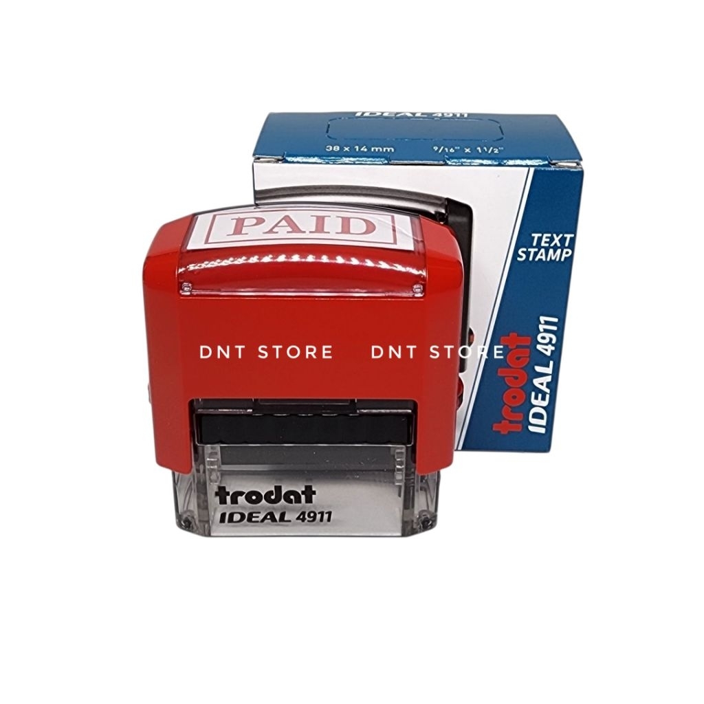 ​Con dấu PAID Trodat Ideal 4911 - Dấu liền mực màu đỏ, sắc nét, chính hãng Áo