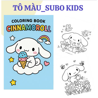 Tô Màu Cinnamoroll Cho Bé – Sổ Tập Tô Nhân Vật Sanrio Dễ Thương, Giấy A5 Rõ Nét