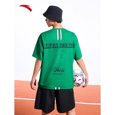 [Wang Yibo] ANTA ANTA ICONIC Áo thun Thời Trang Áo Phông Unisex Life Style form rộng rãi 1524C8131