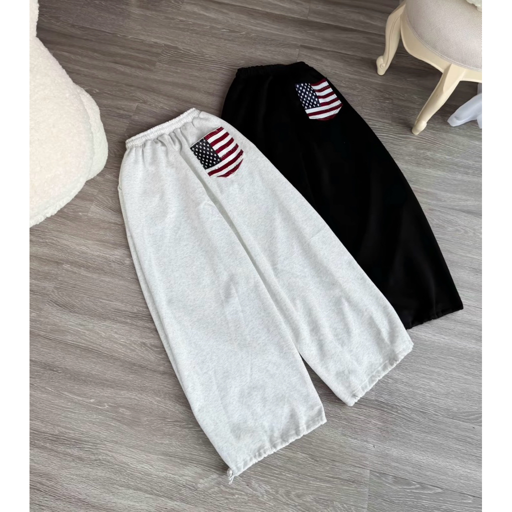 Quần suông Ống rộng Túi In Có Dây Rút [FREESHIP]🌸Quần Nữ Form Rộng Phong Cách Ulzzang🌸 | BigBuy360 - bigbuy360.vn