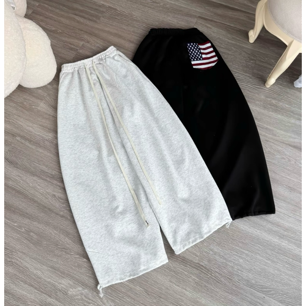 Quần suông Ống rộng Túi In Có Dây Rút [FREESHIP]🌸Quần Nữ Form Rộng Phong Cách Ulzzang🌸 | BigBuy360 - bigbuy360.vn