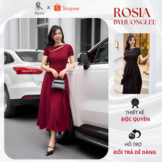   RS019  Váy nữ sang chảnh dáng dài đầm dự tiệc váy đi tiệc thiết kế đầm tiệc cưới xếp ly sang trọng Rosia 