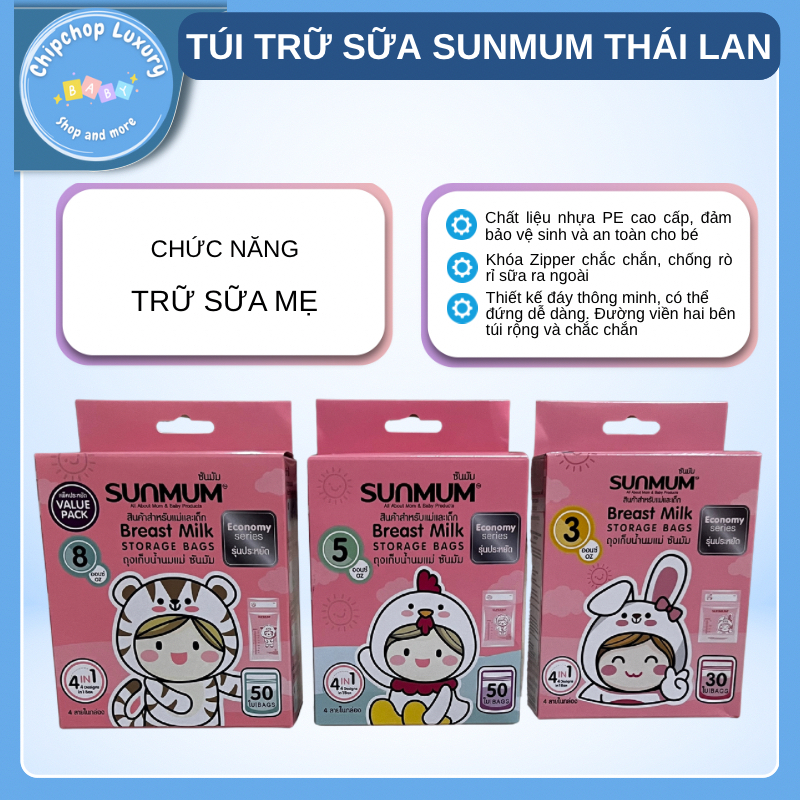 Túi trữ sữa sunmum Thái Lan