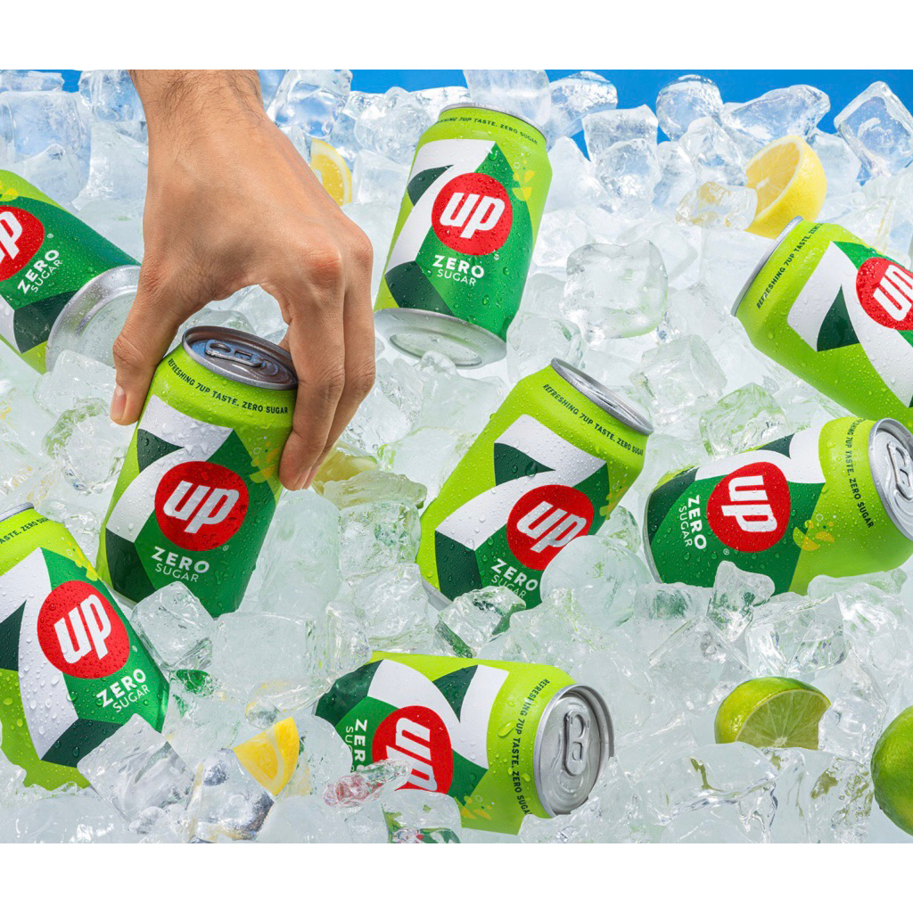 🥤🍋THÙNG 24 LON NƯỚC NGỌT CÓ GA KHÔNG ĐƯỜNG HƯƠNG SODA CHANH ĐỨC 7UP LEMON ZERO SUGAR NO CALORIES 330