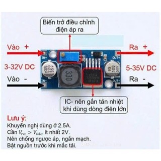 Mạch Hạ Áp 3A LM2596S DC-DC ( hạ từ 3-40v xuống dải 1.25- 33v) từ Hà Nội Hifi